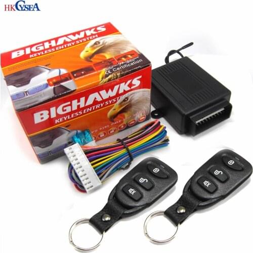HKCYSEA Universal Car Alarm Systems Auto Remote Central Kit Door Lock Keyless Entry System Central Locking with Remote M602-8113