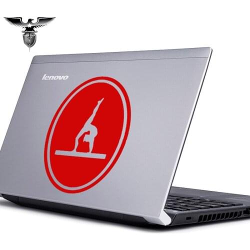 EmpireYing 3 Sizes 8 Colors Gymnastics Gymnast Graphic Euro Oval Art Car Sticker Truck SUV Door Vinyl Decal Coins Coin Currency