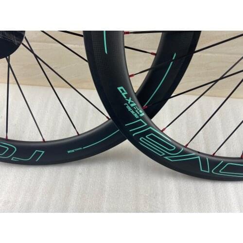 Ultra light carbon wheels disc brake tubeless/clincher 25mm width UD matte with CLX logo 700C bicycle carbon wheelset