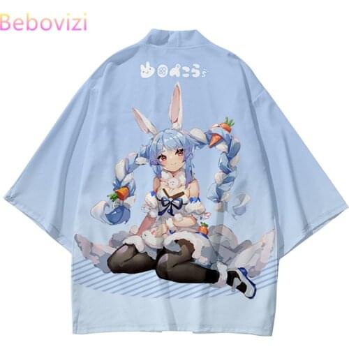 Japan Girl Lovely Kawaii Cartoon Anime Beach Japanese Style Kimono Streetwear Men Women Cardigan Cosplay Haori Yukata Top Robe