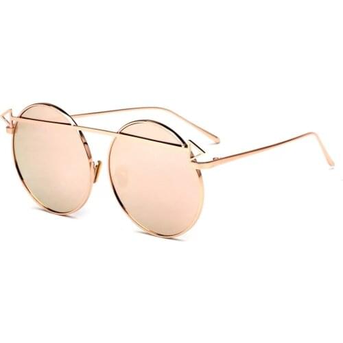 Mirror Sunglasses Men Metal Arrow Box Round Glasses Sunglasses Metal Sun Shades for Women Driving Party Outdoor Eyewear 9004OLO