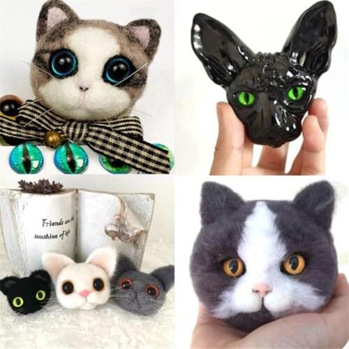 Animal Doll Crystal Glass Artificial Eye Cabochon Round Mosaic Tiles Stone Package for Diy Craft Jewelry Making Supplies Tool