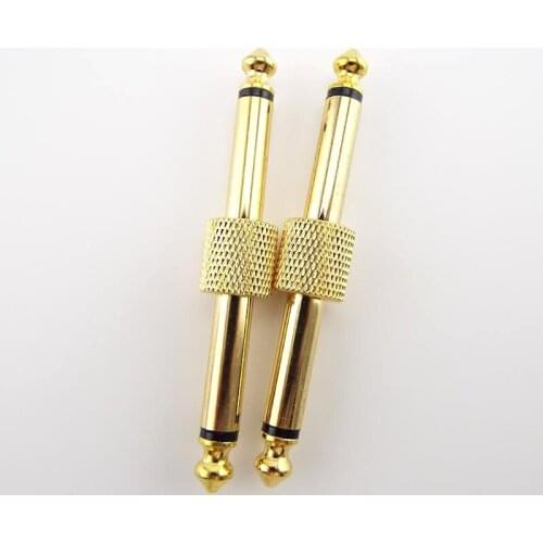1/4 Pcs 6.35mm 6.5mm male Jack Plug Mono Audio Adapter plug Connector Guitar Effect Pedals Instrument Convert Patch Adaptor