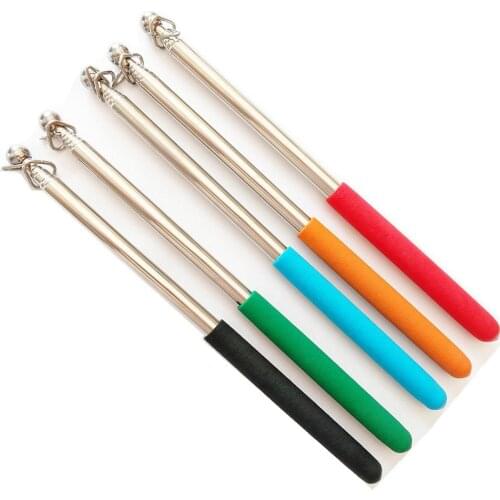 1m Telescopic Stainless Steel Flagstaff Pole for Teaching Pointer Guide Banner Simulation pretend toys