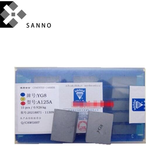 15Pcs YG8 YT14 YT15 YT5 YW1 YW2 YG6 A125A welding inserts brazed insert cnc carbide external turning cutting blade carbide tips