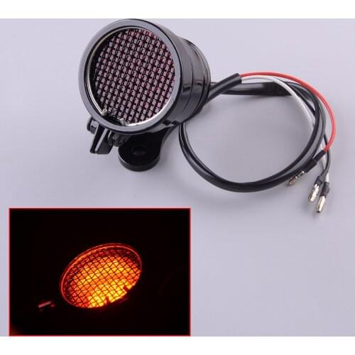 3W 12V LED Brake Stop Tail Light License Plate Lamp Black Motorcycle Light