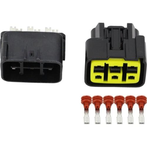 5 Sets 6 Pin plastic parts car connector motorcycle connector with terminal plug DJ70610-3-11 / 21 6P