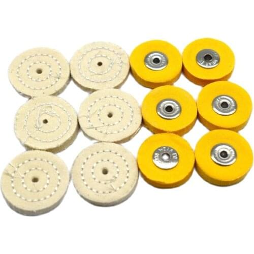 50pcs Cloth Polishing Buffing Wheels Fits Dremel Cotton Cloth Buffing 22mm