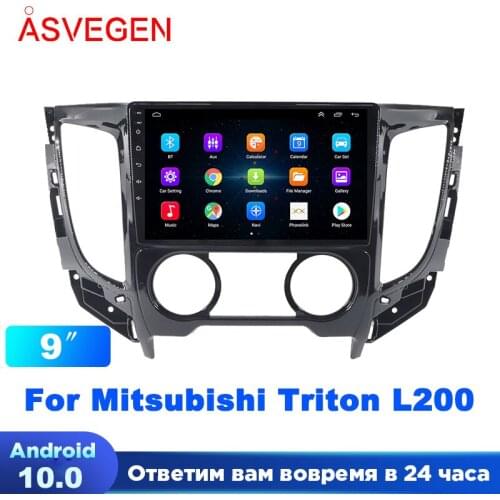 Android 9.0 Car Stereo Multimedia Player For Mitsubishi Triton L200 With 4G+64G Video GPS Navigation Radio Auto Stereo