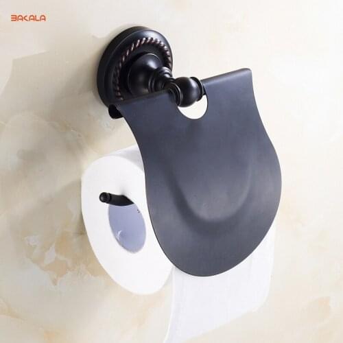 BAKALA Fashionable Black bathroom Accessories Towel Rack paper holder BR-5506