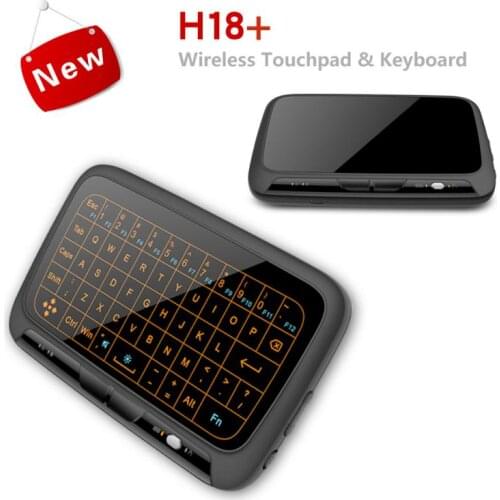 Wireless Keyboard H18 Wireless Air Mouse Mini Keyboard Full Screen Touch 2.4GHz Keyboard Touchpad with Backlight Function