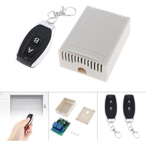 Wireless Remote Control AC85~250V 2 Channel Receiver Module with Two Remote Control for Lamp Switch and Electrical Equipment