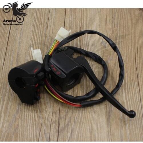 Black motorbike switch for kawasaki honda suzuki benelli yamaha moto control assembly handlebar additional scooter controller