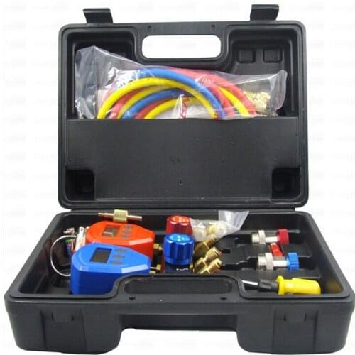 Digital double gauge valve HS-5200A Ball valve structure car air conditioning maintenance fluoride refrigerant