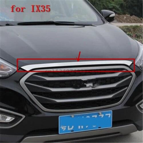 For Hyundai IX35 2010-2015 High-quality ABS Chrome Front Grille Hood Engine Cover Trim Exterior decoration Styling Accessories