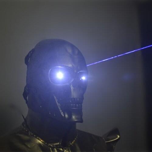 Nightclub bar performance prop party headgears Laser mask LED glowing skull Halloween helmet