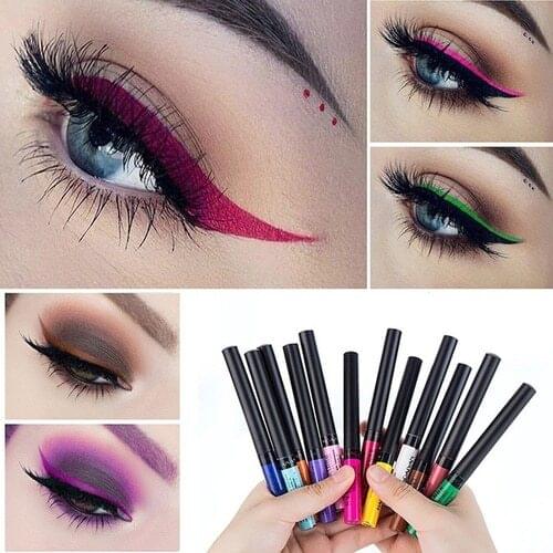 Colorful Eyeliner Eyeliner Cosmetics Brown Liquid Eyeliner Makeup Eyeliner Waterproof Felt Tip Eyeliner