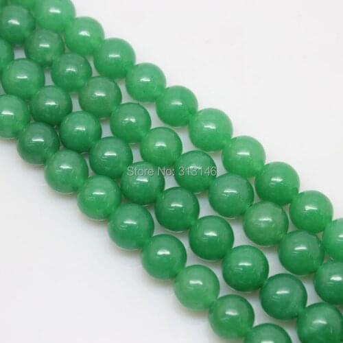 Wholesale Natural Green Aventurine Round Loose 15" Strand Stone Beads DIY Necklace Bracelet Jewelry Making Size 4 6 8 10 12 14mm