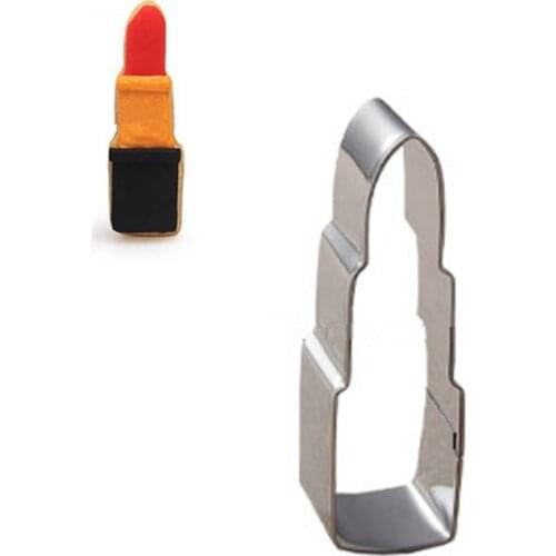 Lovely Lipstick Shape Cookie Tools Cutter Mold Biscuit Press Icing Stamp Cake Decorating Tools Kitchen Dining Bar For Daughter