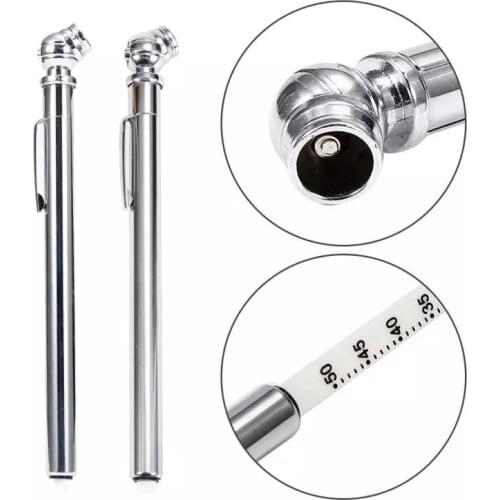 Tire Pressure Pen Mini Portable Auto Mechanic Driver Durable Stainless Steel No Electricity Metal Pen Aluminum Alloy Tools
