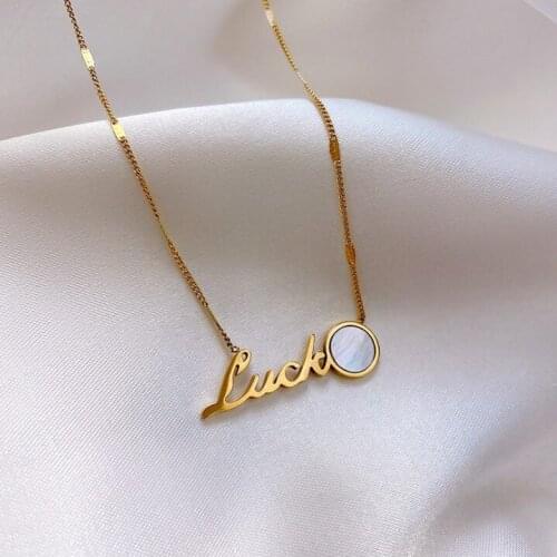 Fashion Exquisite Pendant Necklace Woman 2021 New Gold Color Chain Clavicle Chain Lucky Necklace Female Luxury Jewelry gift