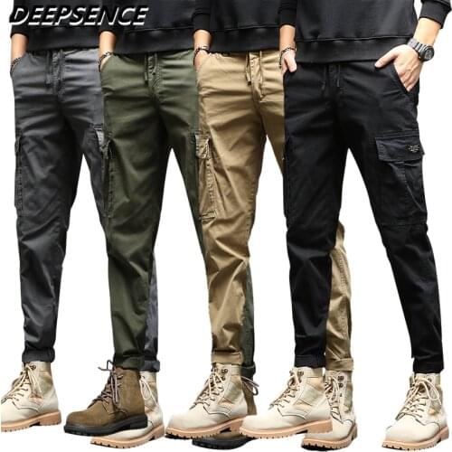 Men Pants 2021 New Autumn Cargo Pants 95% Cotton Men Fashion Trend Outdoor Casual Trousers Climb Fishing Elasticity Pants Men