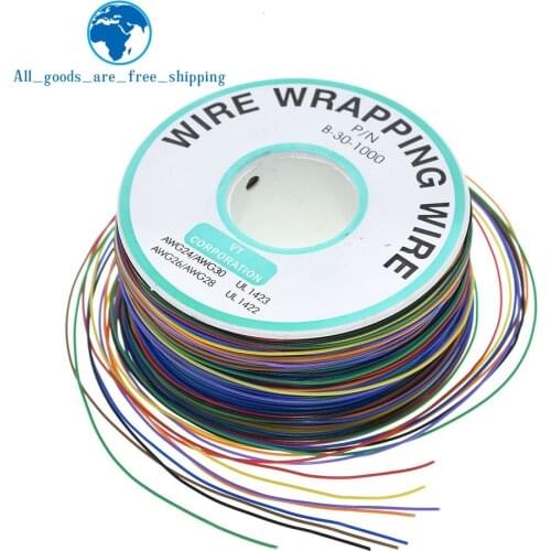 Wrapping Wire 8 30AWG Insulation Wire B-30-1000 UL1423 0.25mm Tinned Copper Solid PVC Cable Breadboard Jumper Wire Connector
