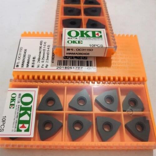 OKE WNMA080404 OC3115D OC3115S / WNMA080408 OC3115D OC3115S / WNMA080412 OC3115D OC3115S CNC carbide inserts 10PCS/BOX