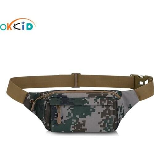 OKKID Men Sport Waist Bag Male Running Bum Bag Small Travel Crossbody Chest Bag Unisex Hip Bag Outdoor 5.8 inch Phone Key Bag