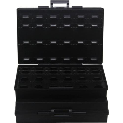 AideTek plastic toolbox ESD safe Enclosure for surface mount components 1206 0805 0603 0402 chips diodes transistor 2BOXALL48AS