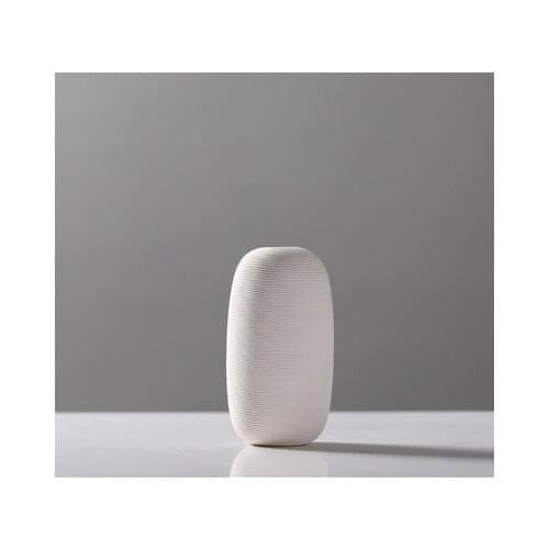 Simple Modern White Porcelain Burning Ceramic Vase Three-piece Ceramic Flower Plug Creative White Porcelain Vase