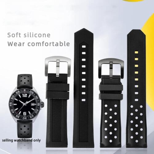 Silica gel watch strap for Kaya F1 race car waz2113 Teso racing car Kutu silicagel breathable watch belt mens Watchband 22 24mm