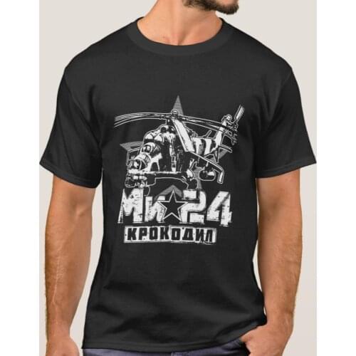 Russia Soviet Mi-24 "Hind" Gunship and Attack Helicopter T-Shirt. Summer Cotton Short Sleeve O-Neck Mens T Shirt New S-3XL