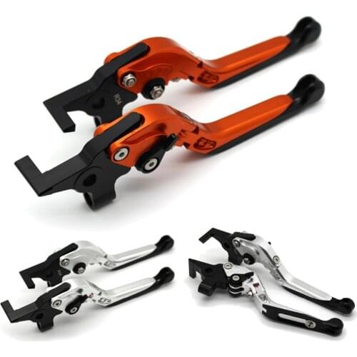 With logo Motorcycle Frame Ornamental Foldable Brake Handle Extendable Clutch Lever For KTM RC8 R 1290 Super Duke R/GT