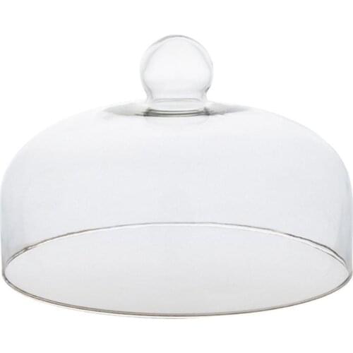 Nordic Style Cake Plate Glass Cover Dessert Table Display Stand Home Kitchen Decoration Festive Party Dust-Proof Glass Cover