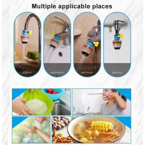 Universal Faucet Filter Interface Water Purification Anti-Spill Water-Saving for Kitchen Tap B99