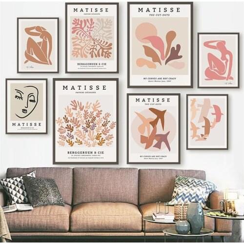 Vintage Abstract Matisse Sun Girl Bird Nordic Posters And Prints Wall Art Canvas Painting Wall Pictures For Living Room Decor