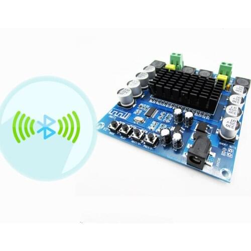 XH-M513 DC12-24V TDA7498 100W + 100W High Power Bluetooth Digital Audio Amplifier Board 92*88x16mm