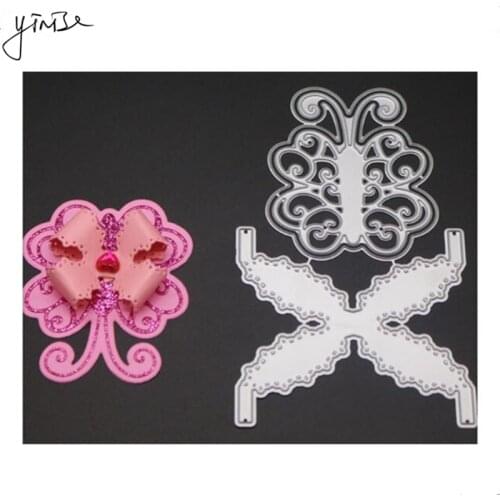 YINISE Metal Cutting Dies For Scrapbooking Stencils EMBOSSED DIE CUT DIY Album Cards Decoration Embossing Folder Die Cuts BOW