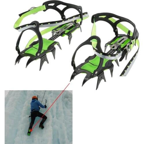 BRS 14-point Manganese Steel Climbing Gear Crampons Ice Grippers Crampon Traction Device Mountaineering Ice Walking Fishing