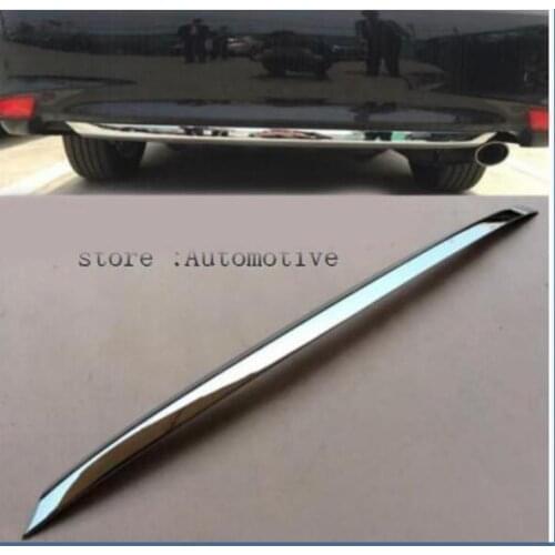 For Toyota Camry Rear bumper chrome trim car styling 2015 2016 2017 For Camry Rearguard stickers Bumper strip high-quality ABS