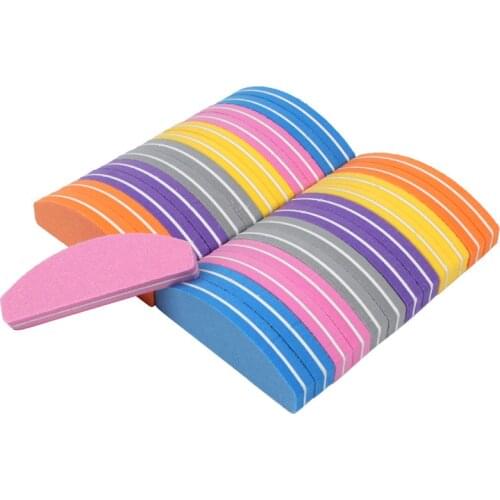 10Pcs/Lot Nail Files Double Side Emery Board Sponge Sanding Buffer Block for UV Gel Polish Manicure Pedicure Nail Art Tools