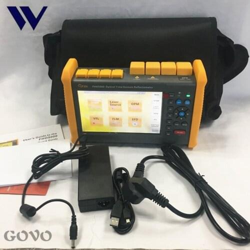 FHO5000-MD22 7inch touchscreen QUAD OTDR fiber reflectometer OTDR Grandway OTDR 850/13001310/1550 19/21/40/38dB
