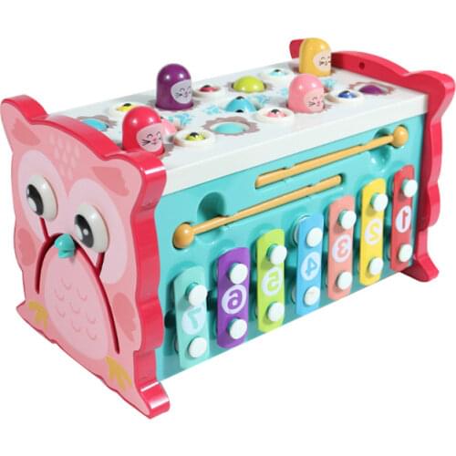 Kids Play Whac-a-mole Toy Eight-in-one Multifunctional Fishing Drag Montessori Toy Early Ducational Learning Toy Childrens Gift