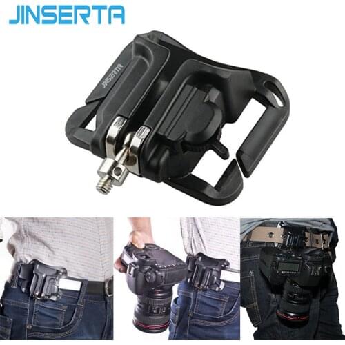 JINSERTA Fast Loading Hanger Quick Release Camera Holster Waist Belt Buckle Button Mount Clip Camera Video Bags For DSLR Camera