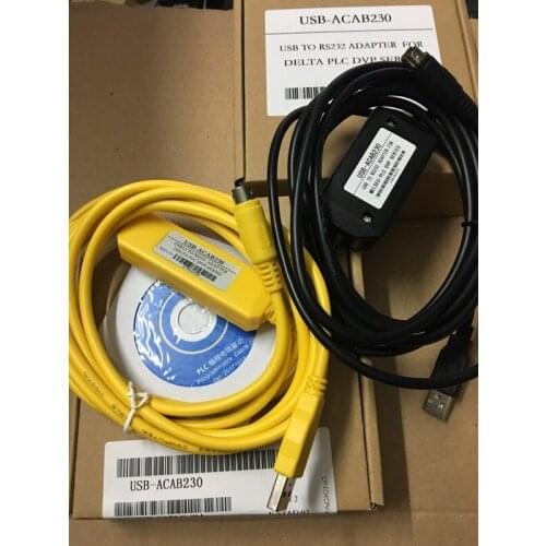 Programming Cable USBACAB230 USB Interface Programming Cable for DVP Series PLC USB-DVP USB-ACAB230 PLC New