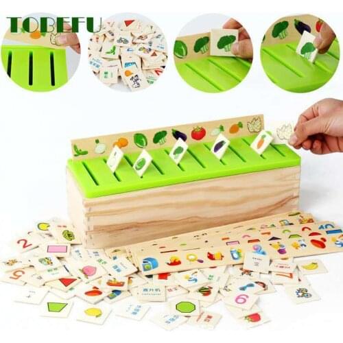 Mathematical Knowledge Classification Cognitive Matching Kids Montessori Early Educational Learn Toy Wood Box Gifts for Children