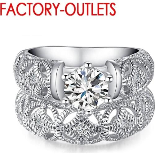925 Sterling Silver Rings Wedding Bands Fashion Jewelry Hot Sale Women Girls Party Gift All Compatible Wholesale