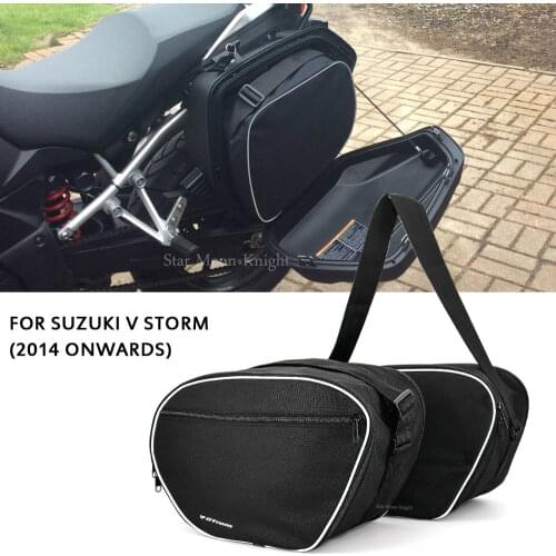 Motorcycle Luggage bag For SUZUKI V-STROM DL1000 DL 1000 Black Trunk Inner Bags vstrom 1000 DL650 DL1050 V-Strom 650 2014-2020