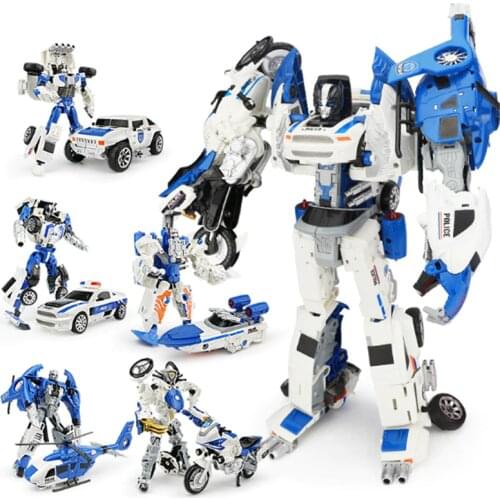 18-23cm NewTransformation Toys Action Anime Figure Plastic Robot Car Deformation Toys Helicopter Speedboat Model Children Toys